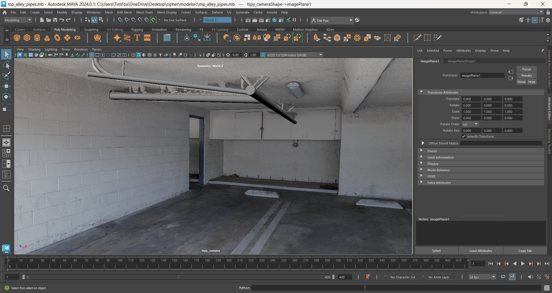 Pipe modeling progress